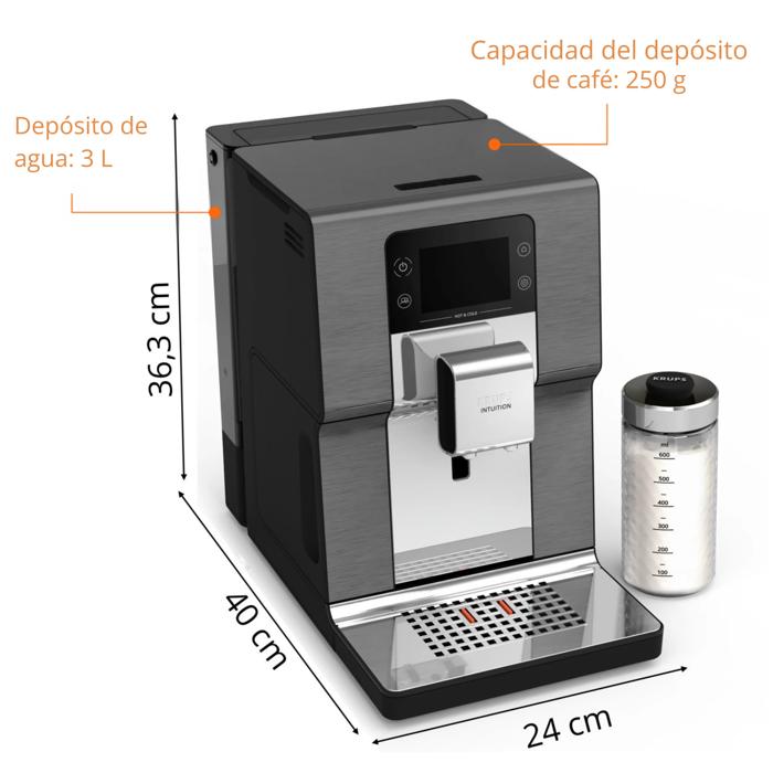 Hot&Cold EA879NE0, Machine espresso automatique à grains, 36 recettes, 3 L