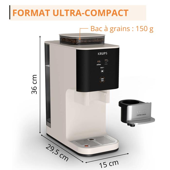 Coffee Crush SA4001E0, Machine à Expresso automatique, Design compact