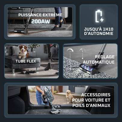 X-Force Flex 14.60, Aspirateur balai sans fil, 200 AW, 70 min, Animal
