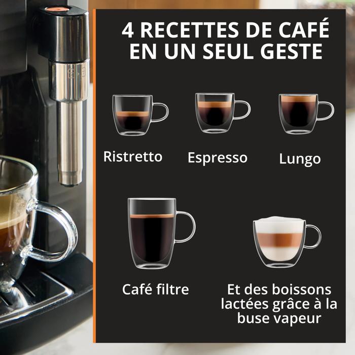 Intensity EA5008E0, Machine à Espresso automatique à grains, 4 recettes de café, 1,7 L