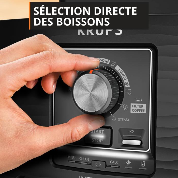 Intensity EA5008E0, Machine à Espresso automatique à grains, 4 recettes de café, 1,7 L